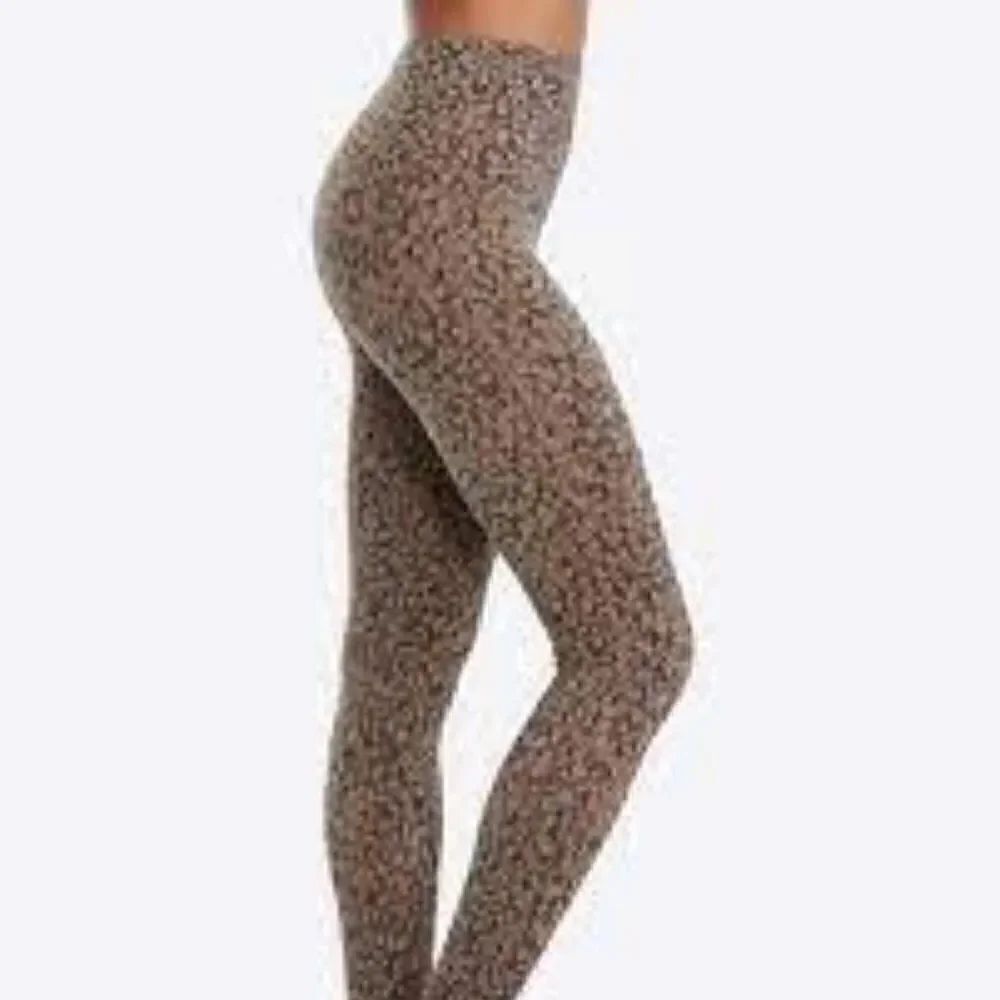 Spanx - Look At Me Now Leggings In Olvie Leopard
